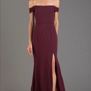 Amsale Eden Bridesmaid Dress in Ruby Maroon/Burgundy - Size 4
